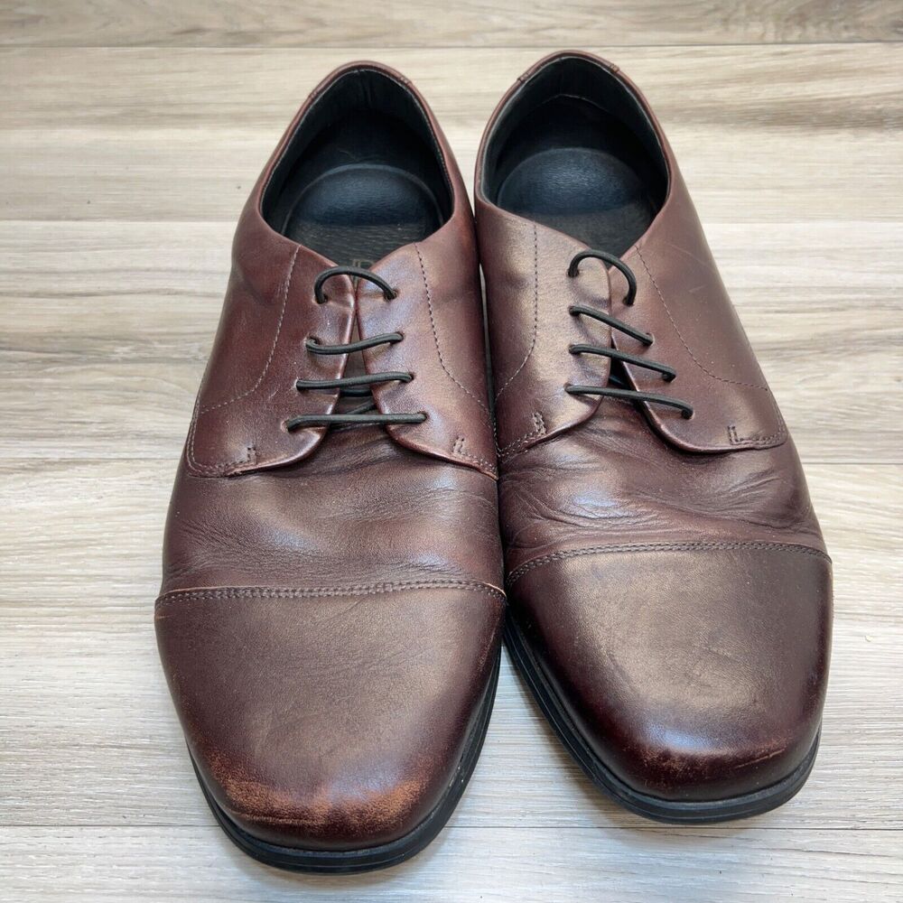 Birchbury Burgundy Brown Mens US 13 - EU 46 Oxford Barefoot Dress Shoe Brenston - Picture 6 of 12